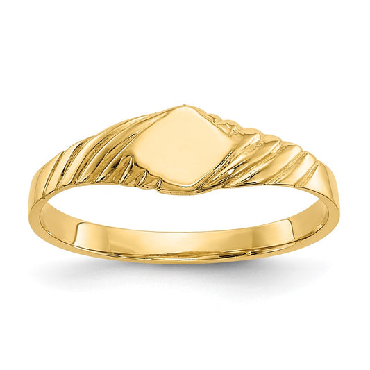 14k Child's Fancy Signet Ring Size 3