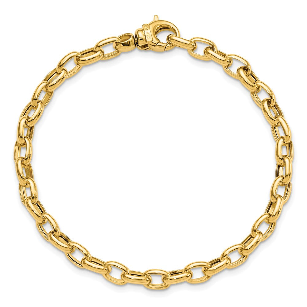 14K Polished Fancy Link Bracelet 7.5  inches