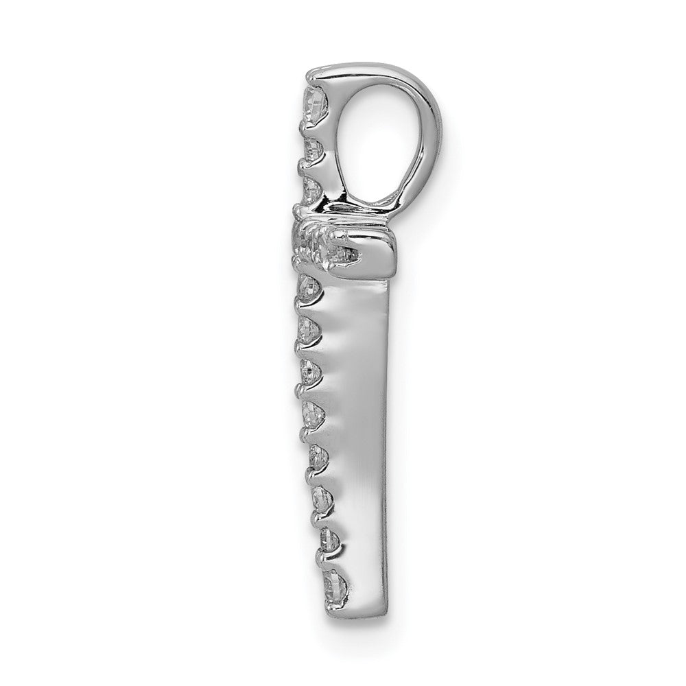14k White Gold 1/5 carat Lab Grown Diamond VS/SI+ G+ Chain Slide Pendant