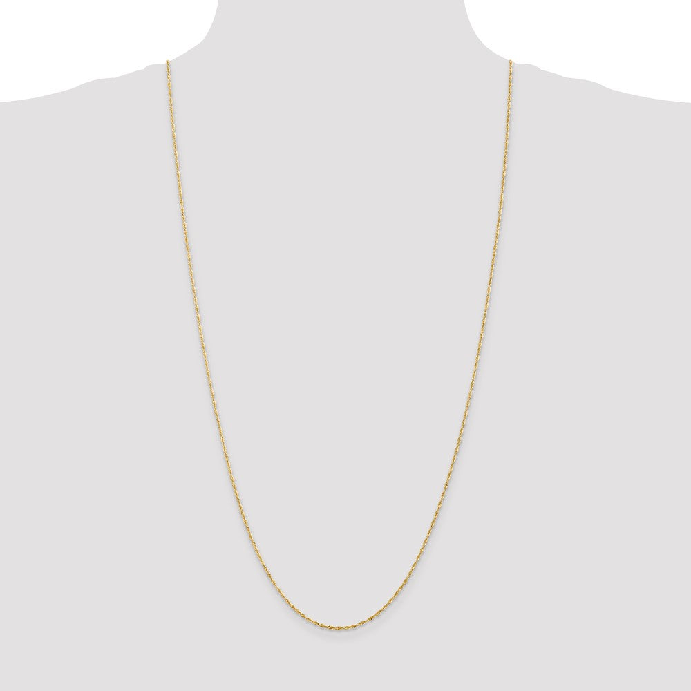 14K 30 inch 1.5mm Ultra Diamond-cut Rope with Lobster Clasp Chain