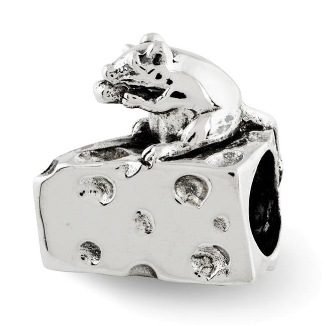 Sterling Silver Reflections Mouse on Cheese Bead
