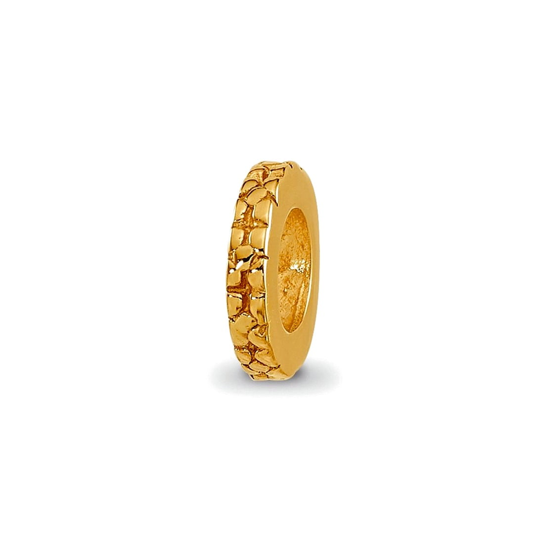 Sterling Silver Gold-plated Reflections Floral Spacer Bead