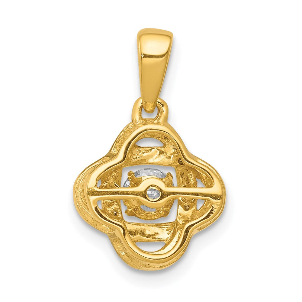 14k 1/3 carat Lab Grown Diamond VS/SI+ G+ Vibrant Fancy Love Knot Pendant
