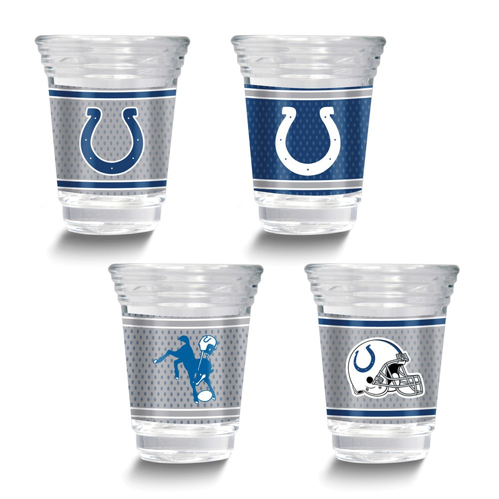 NFL Indianapolis Colts 4-piece 2 oz. Shot Glass Set