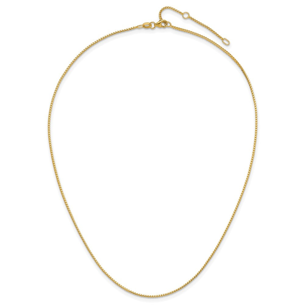 14K 2.0mm Flat Cable 1in+1in Adjustable Chain