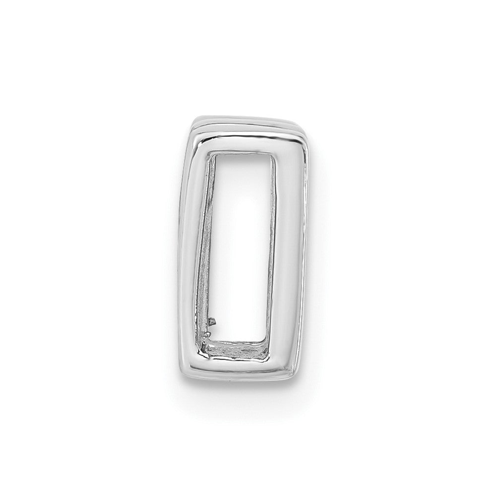 Sterling Silver Polished W Initial Slide