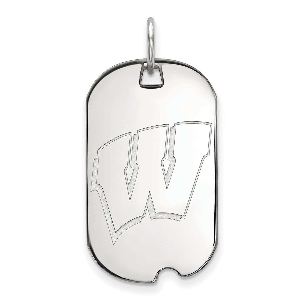 Women's Wisconsin Badgers Sterling Silver Small Dog Tag