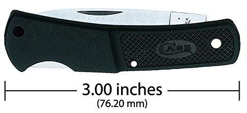 Case XX Knives Lightweight Black Zytel Small Lockback Stainless Pocket Knife