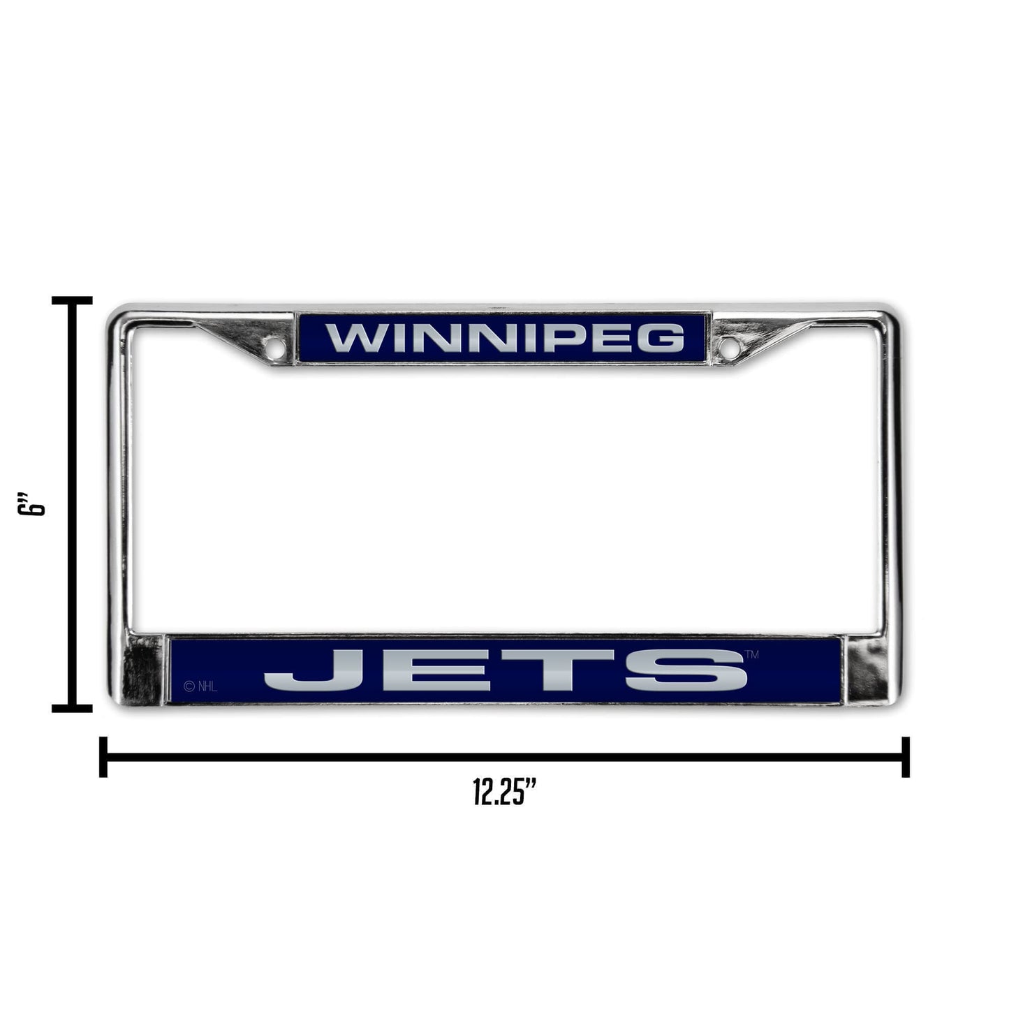 Winnipeg Jets Laser Etched Chrome License Plate Frame