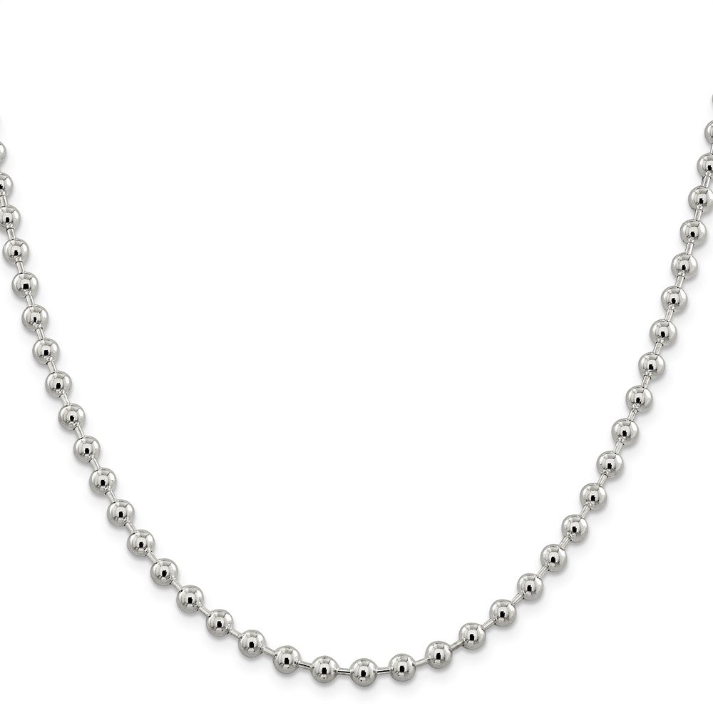 Sterling Silver 5mm Beaded Chain 20 Inches