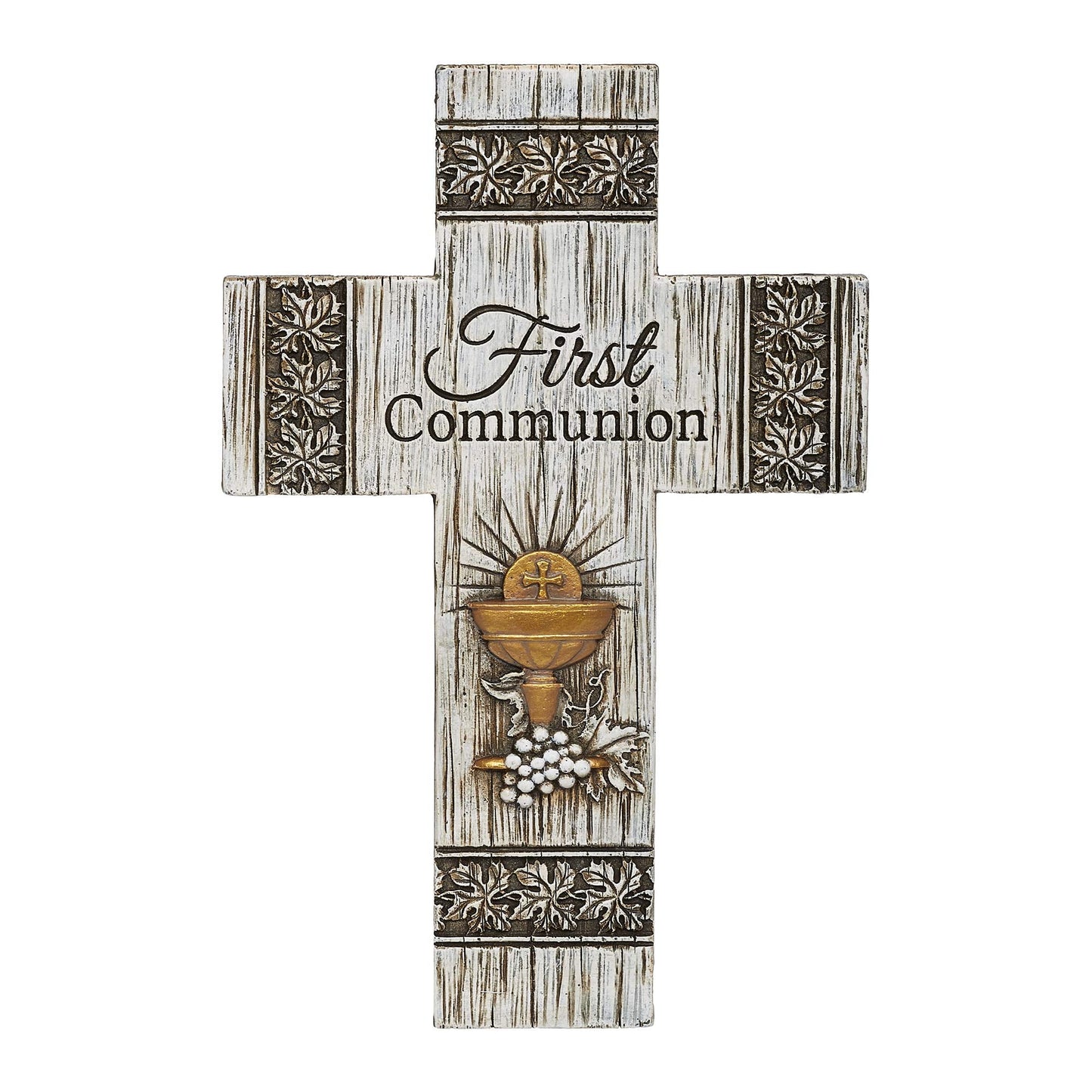 Roman 602062 Joseph Studio Distressed Communion Wall Cross, 8-inch Height, White
