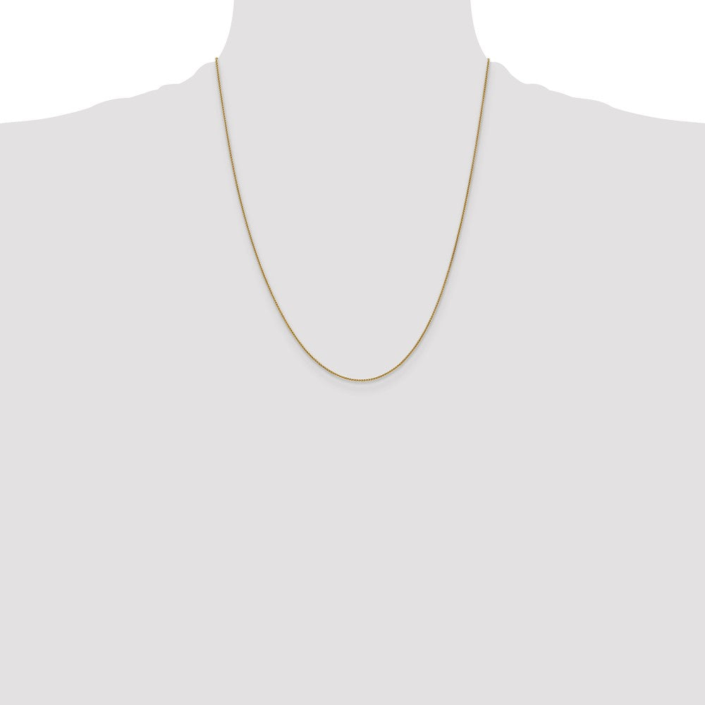 14K 22 inch .85mm Spiga with Lobster Clasp Chain