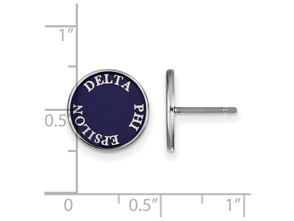 Sterling Silver Official Licensed Greek Sororities Delta Phi Epsilon (???) Enameled Post Earrings