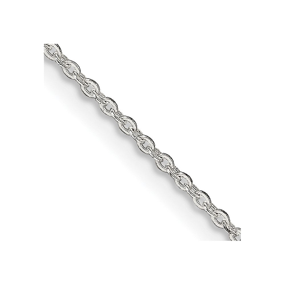 Sterling Silver 1mm Flat Link Cable Chain 24 Inches