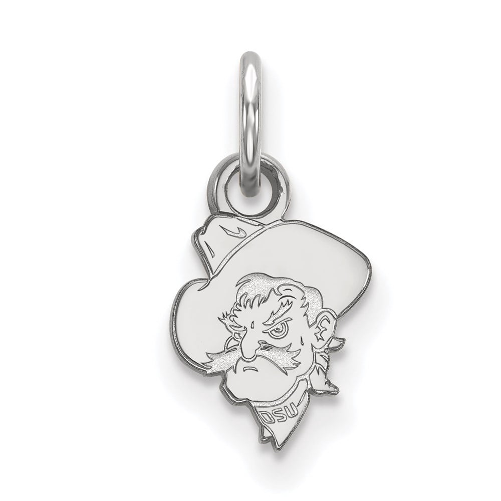 Beautiful Sterling Silver Rh-plated LogoArt Oklahoma State University XS Pendant