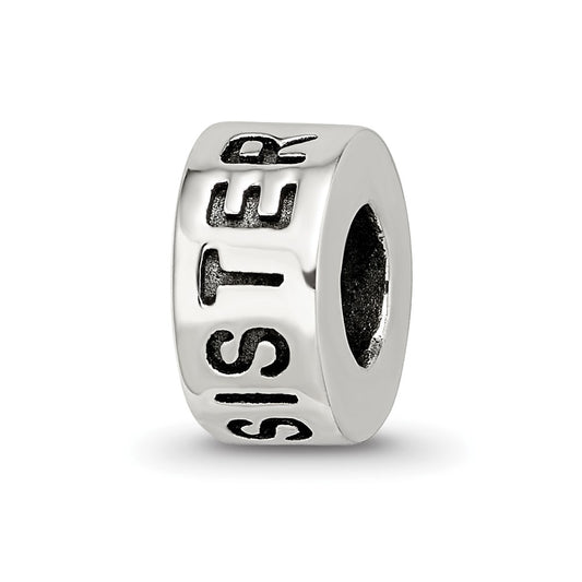 Sterling Silver Reflections Antiqued Sister Bead