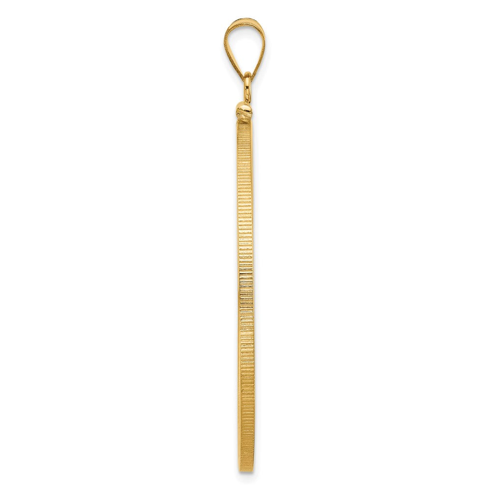 Wideband Distinguished Coin Jewelry 14k Polished 39.5mm x 1.1mm Screw Top Coin Bezel Pendant