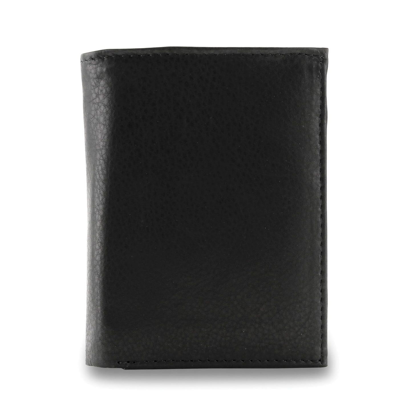 Black Leather Bi-fold Card Case Jacket Wallet GM17784