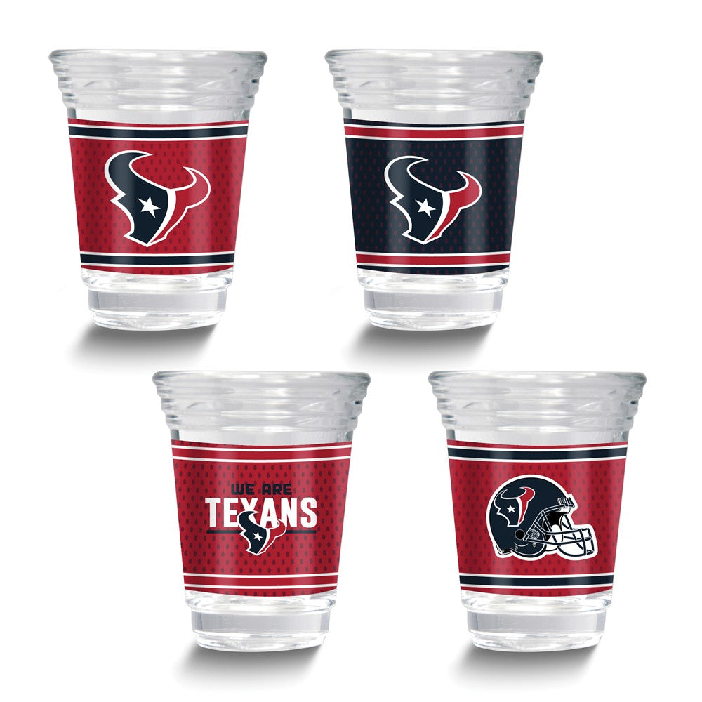 NFL Houston Texans 4-piece 2 oz. Shot Glass Set