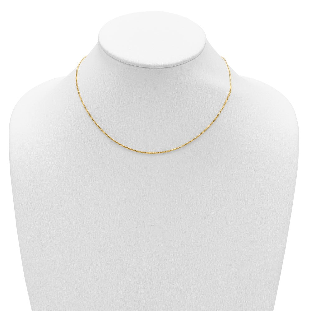 14K 1.2mm D/C Spiga 1in+1in Adjustable Chain