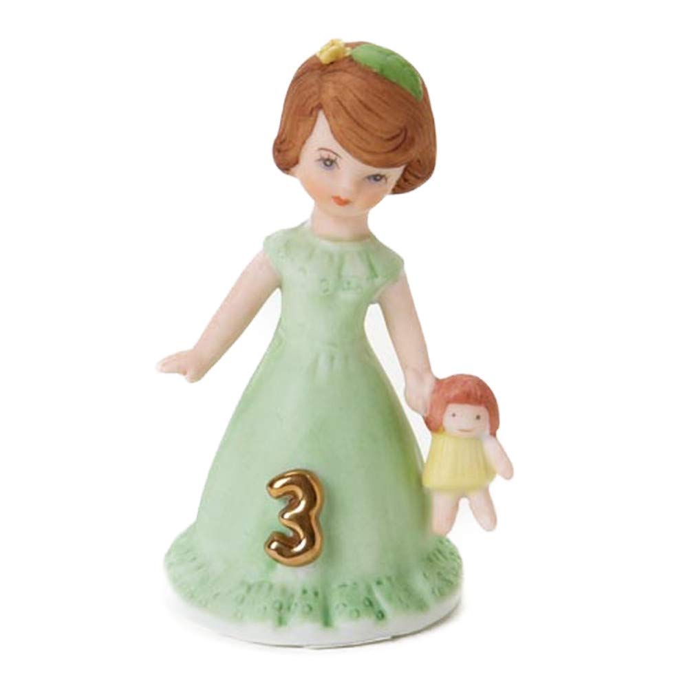 Enesco Growing Up Girls ‚ÄúBrunette Age 3‚Äù Porcelain Figurine, 3.25‚Äù