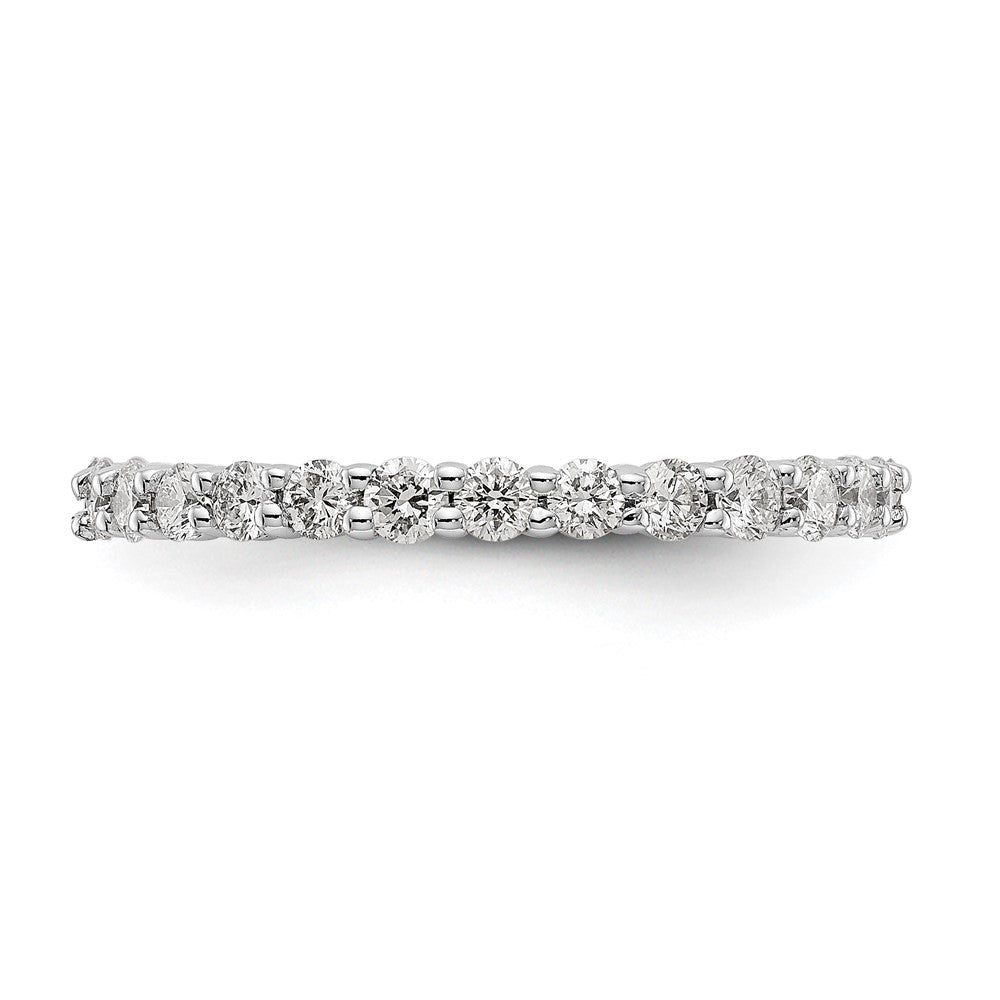 14k White Gold 1 carat Lab Grown Diamond VS/SI+ G+ Size 5 Shared Prong Eternity Band