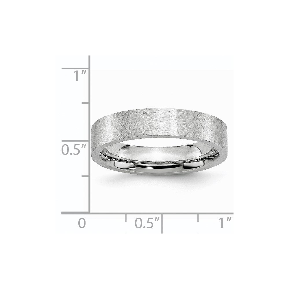 Cobalt Flat Satin 5mm Band Size - 10