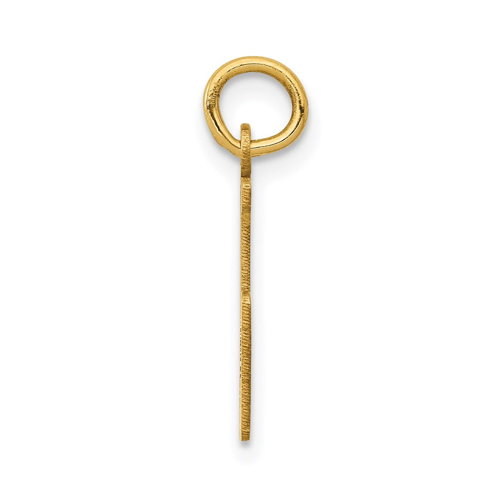 14k Small Elongated Number 15 Charm
