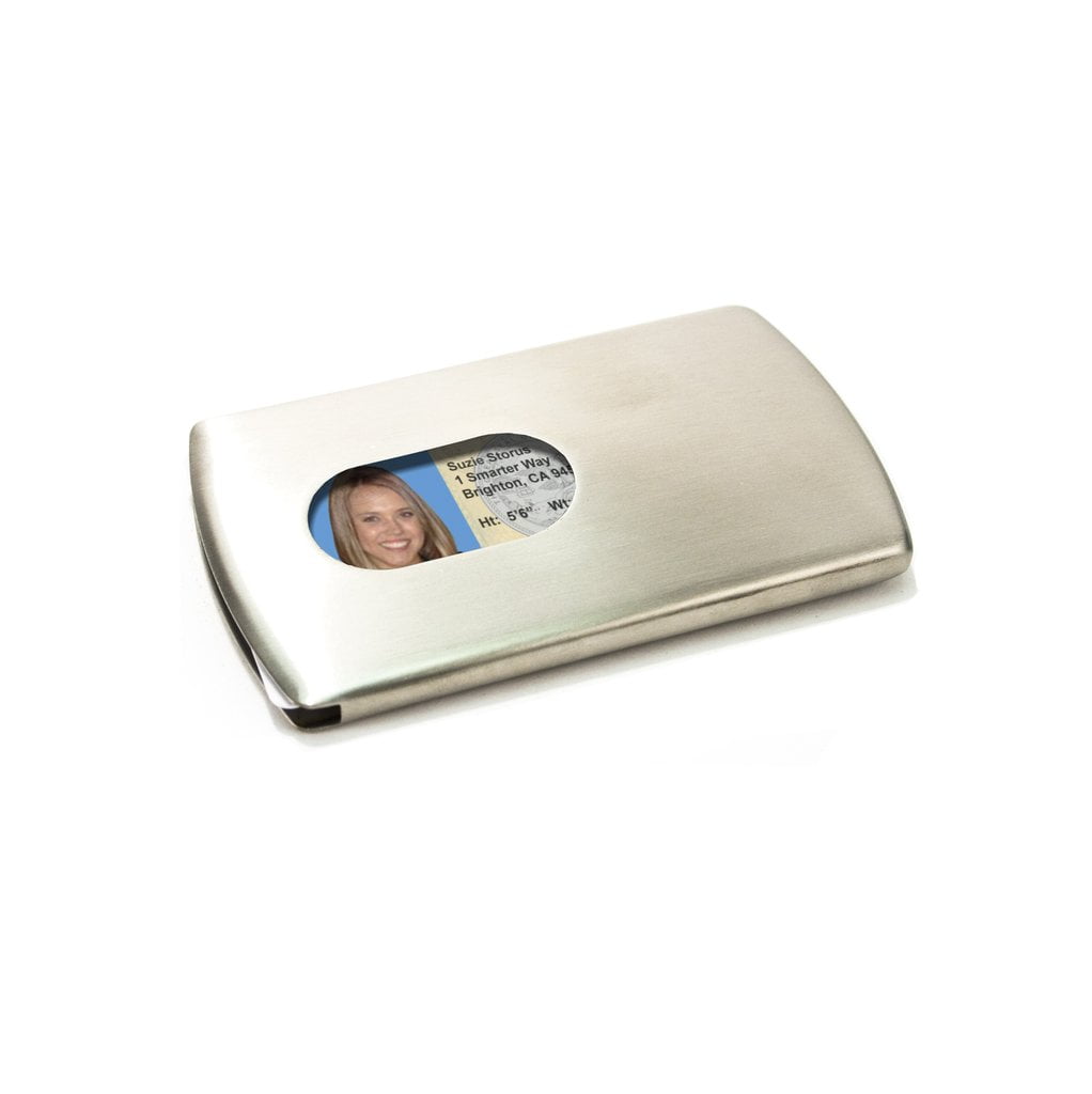 Brushed Stainless Steel Smart Card Case QGM5961