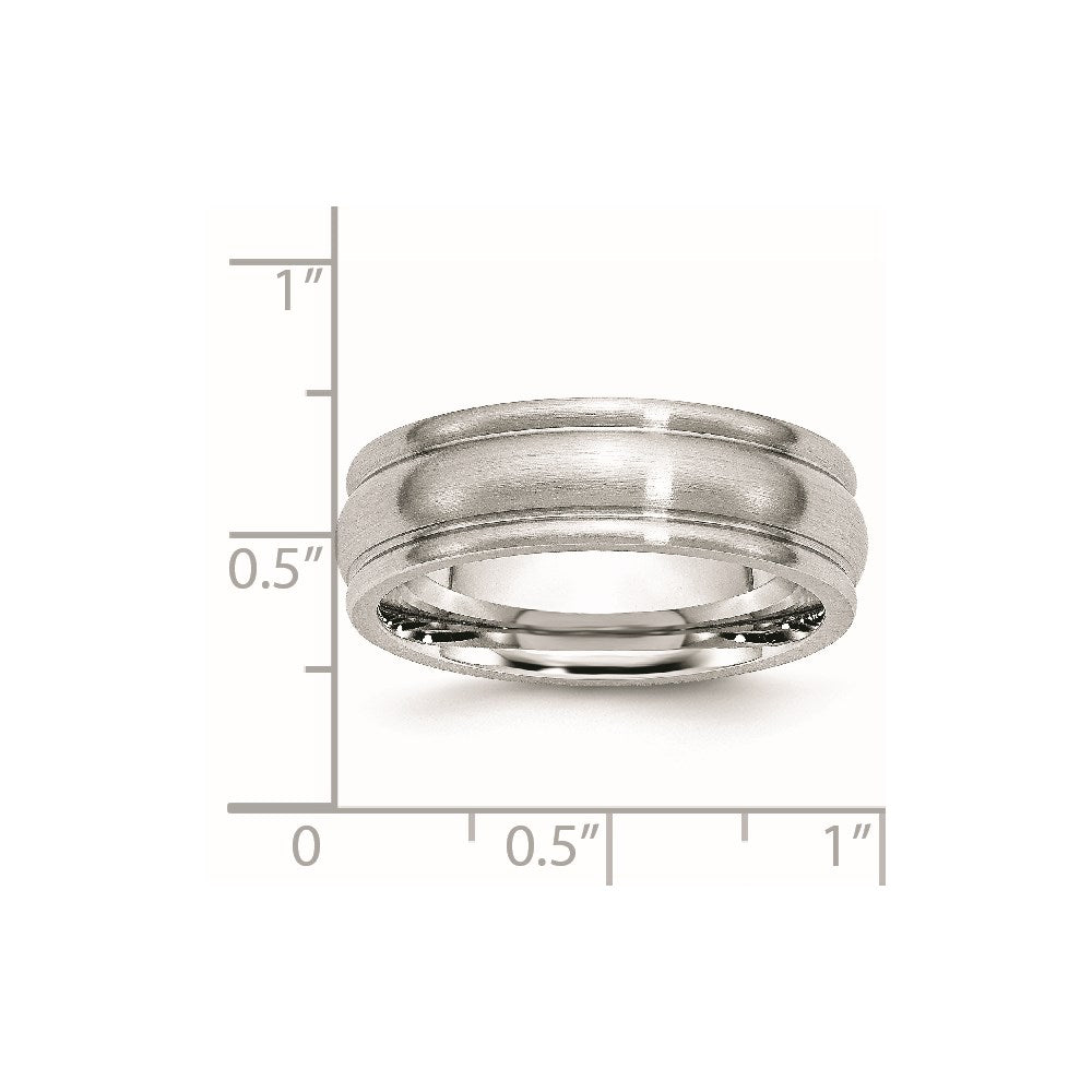 Cobalt Satin 7mm Rounded Edge Band Size - 12
