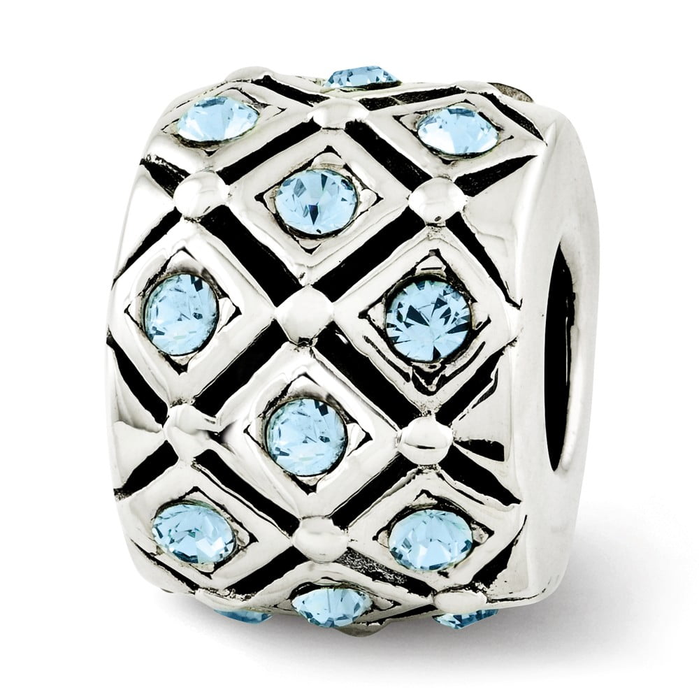 Sterling Silver Reflections March Preciosa Crystal Bead