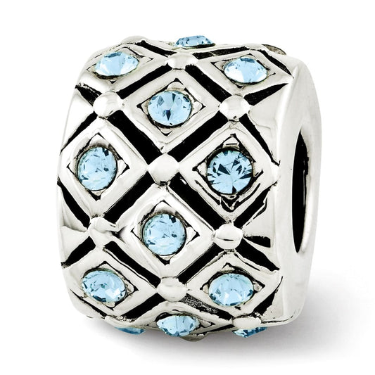 Sterling Silver Reflections March Preciosa Crystal Bead