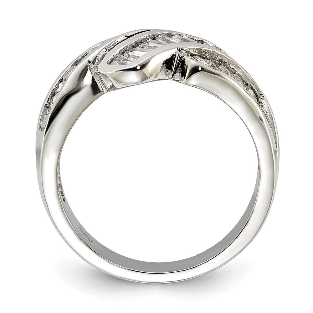 Sterling Silver Polished Fancy CZ Ring