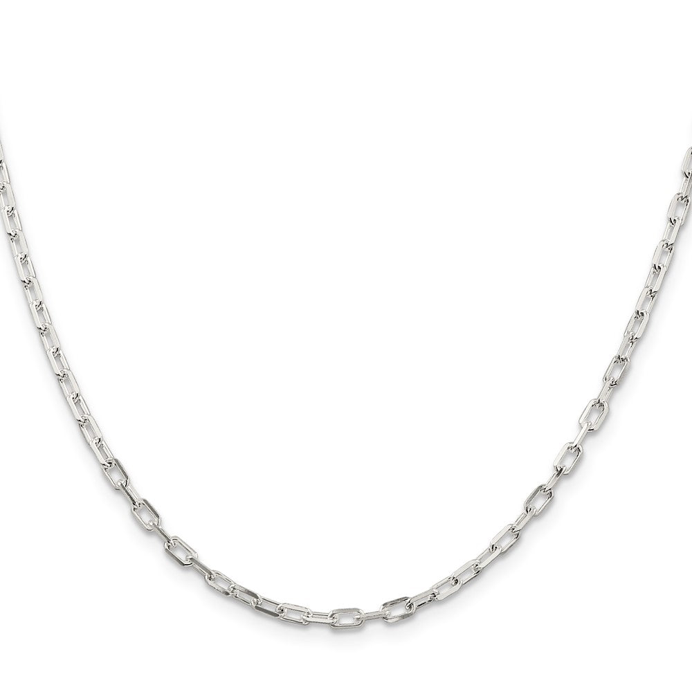 Sterling Silver 2.9mm Diamond-cut Long Link Cable Chain 26 Inches