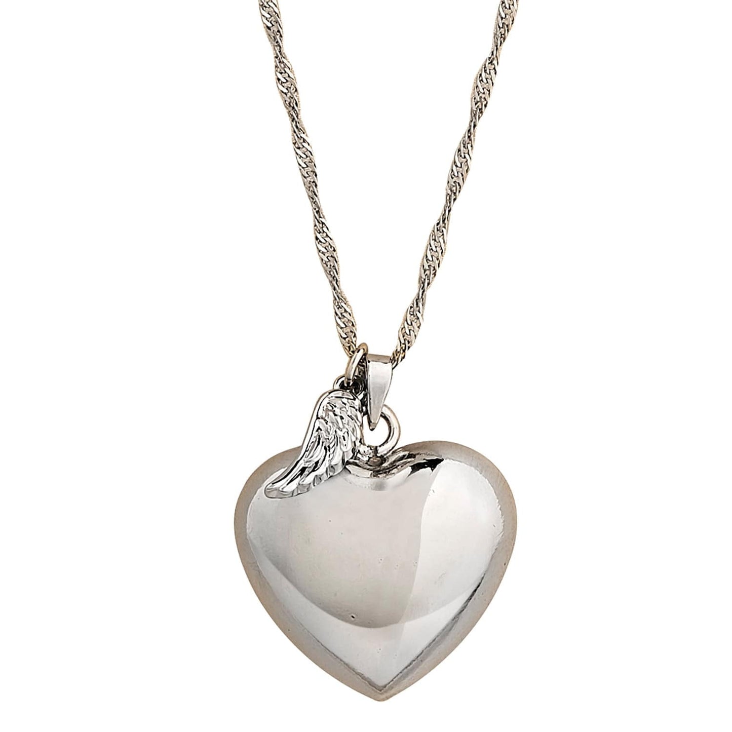 ROMAN Womens Chiming Heart Pendant Necklace Necklace, 1" Heart on 36" Chain