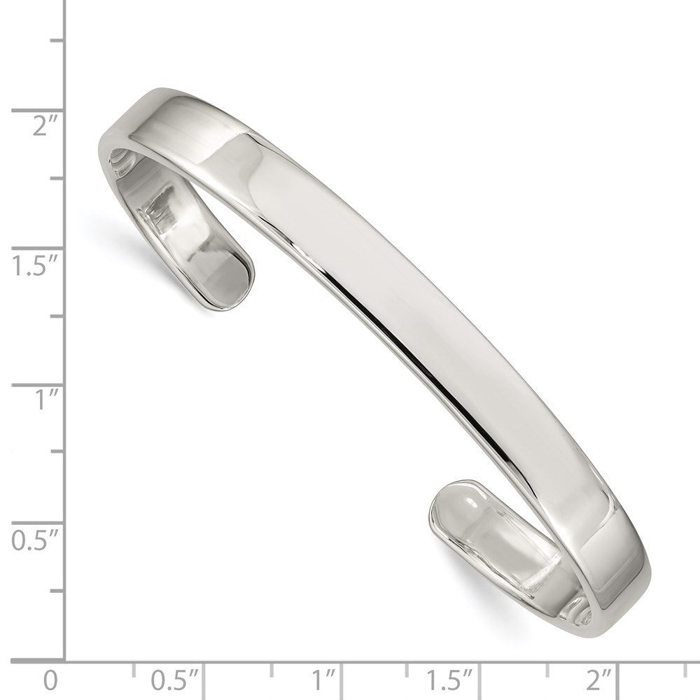 Sterling Silver 7mm Cuff Bangle 7.5 inches