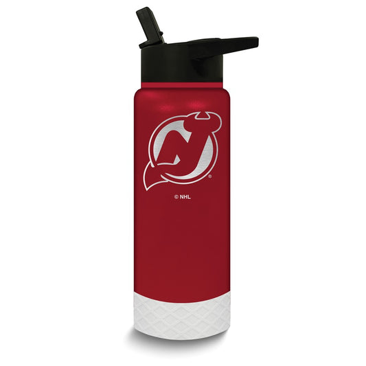 NHL New Jersey Devils Stainless Steel Silicone Grip 24 oz. Water Bottle