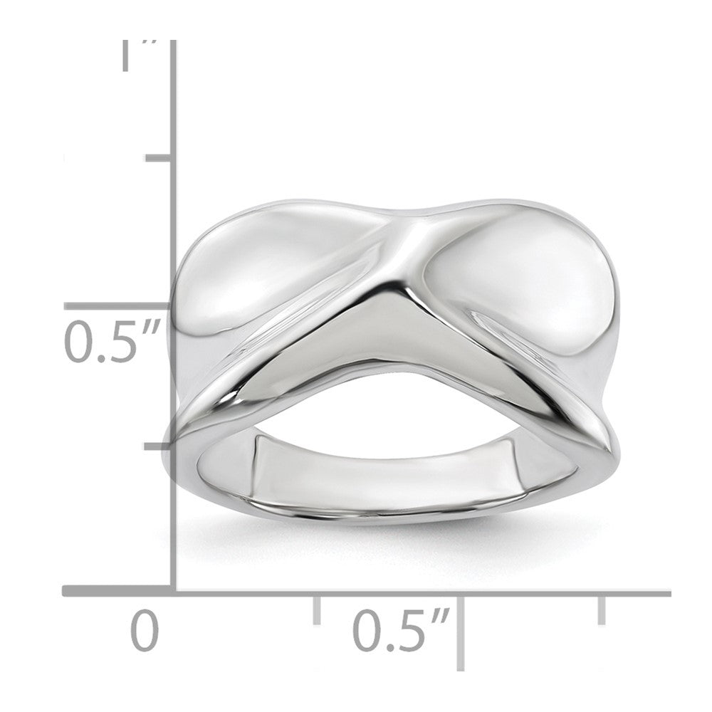 Sterling Silver Fancy X Ring
