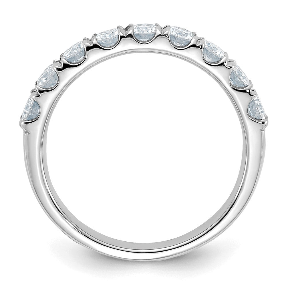14kw 1ct. 9 Stone D E F Pure Light Moissanite Band