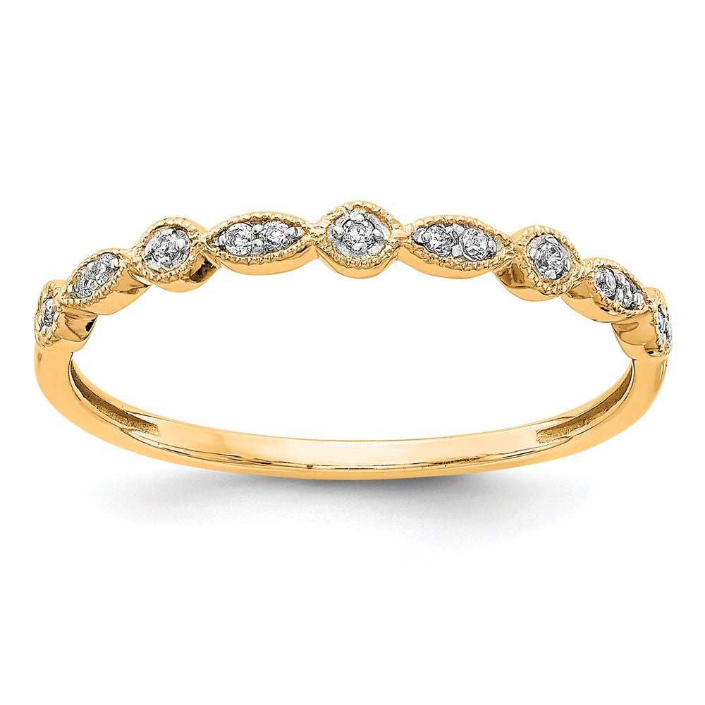 10K Yellow Gold Diamond Ring Size 6.75