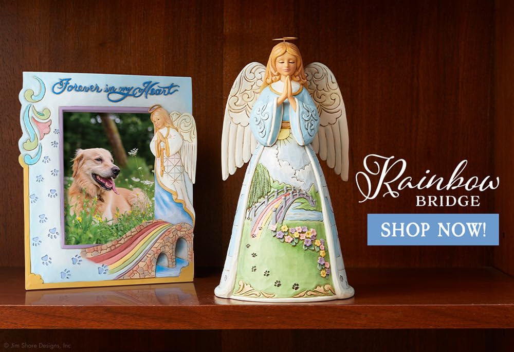 Enesco Jim Shore Heartwood Creek Rainbow Bridge Angel Figurine