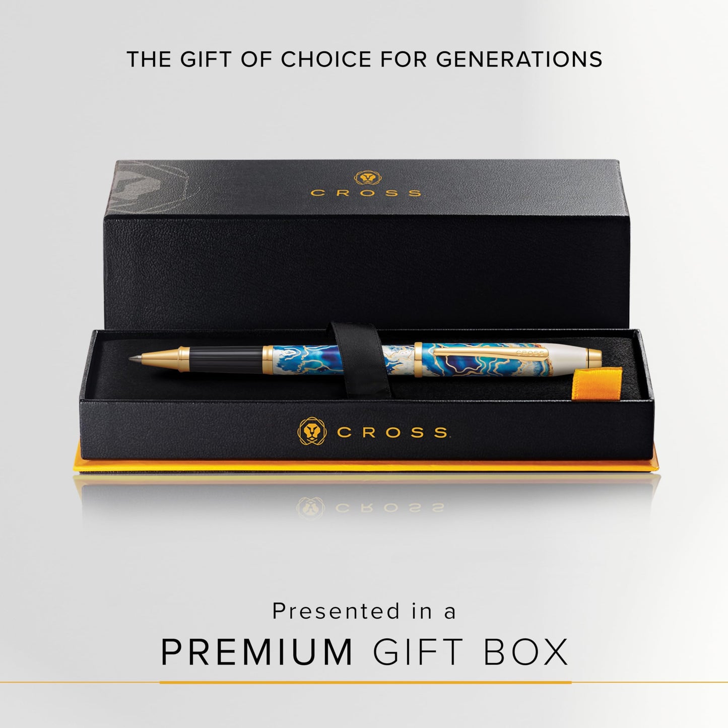 Cross Wanderlust Refillable Rollerball Pen, 23 Carat Gold Appointments, Includes Premium Gift Box - Malta