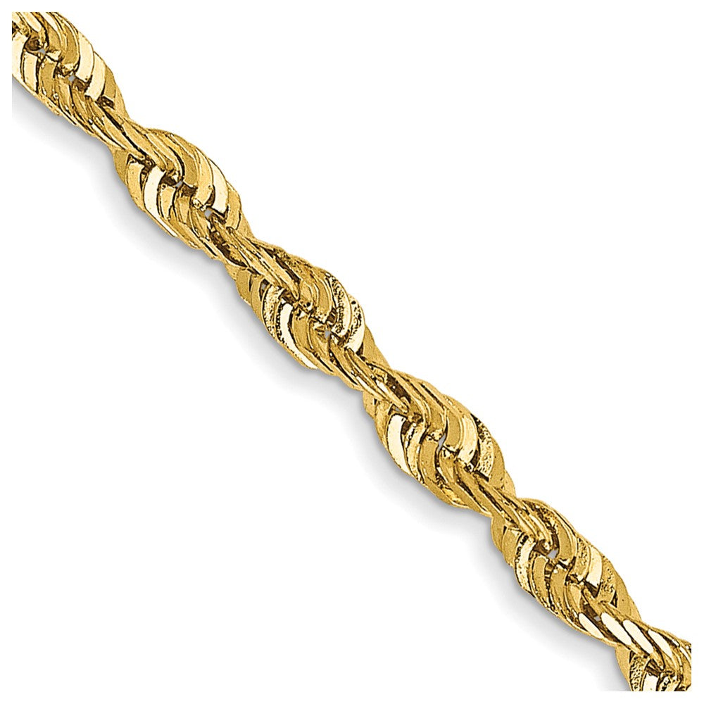 14K 18 inch 2.25mm Ultra Diamond-cut Rope with Lobster Clasp Chain