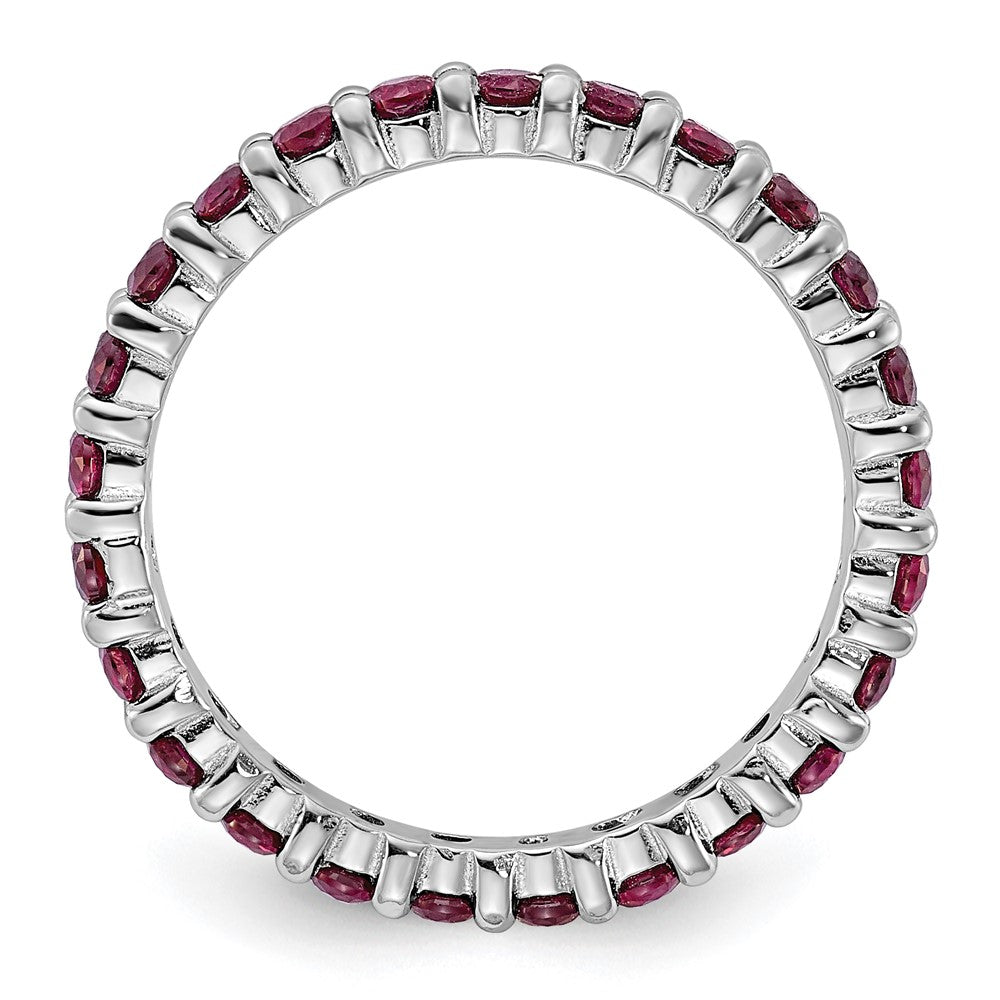 Sterling Silver Stackable Expressions Created Ruby Ring