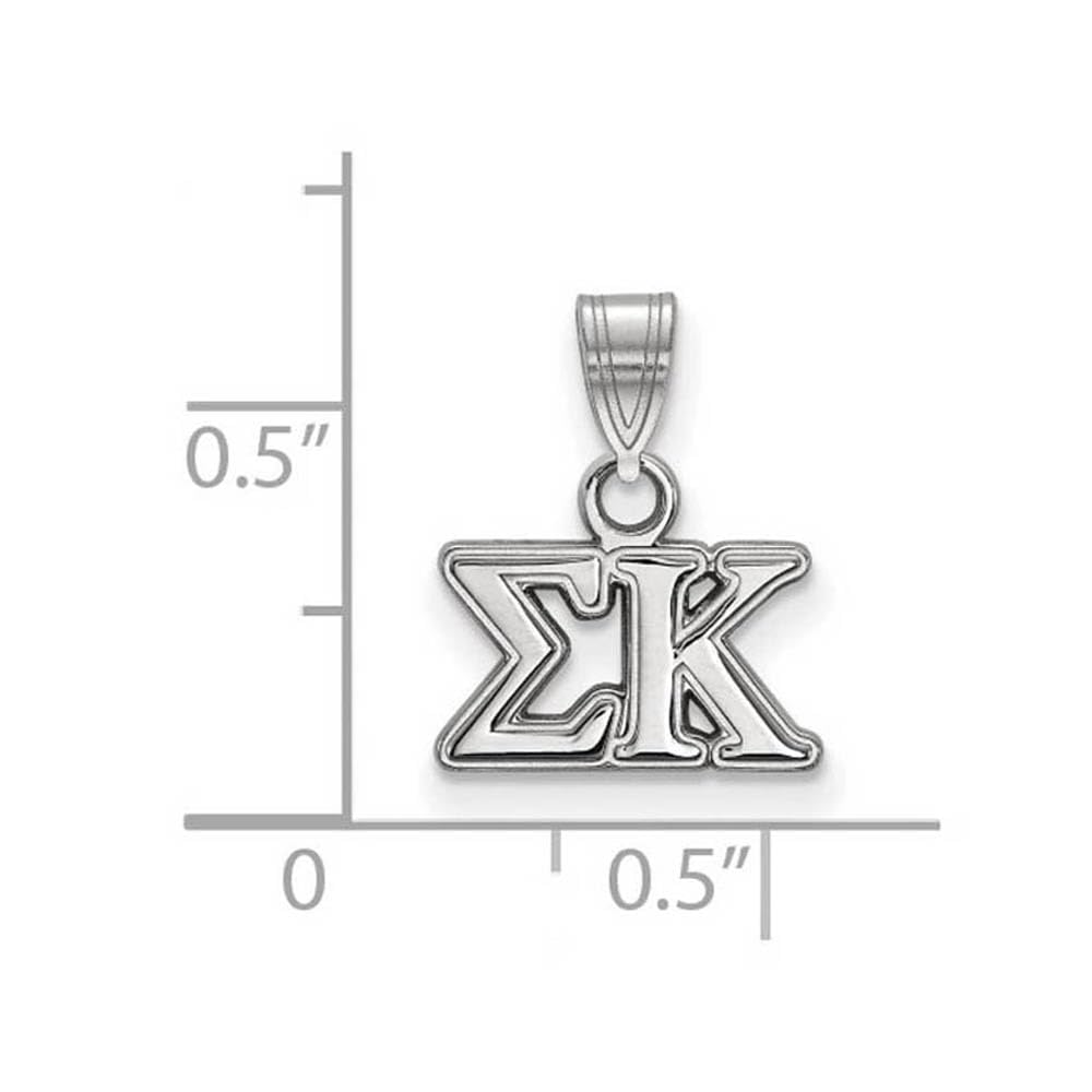 Sterling Silver Official Licensed Greek Sororities Sigma Kappa (??) Small Pendant