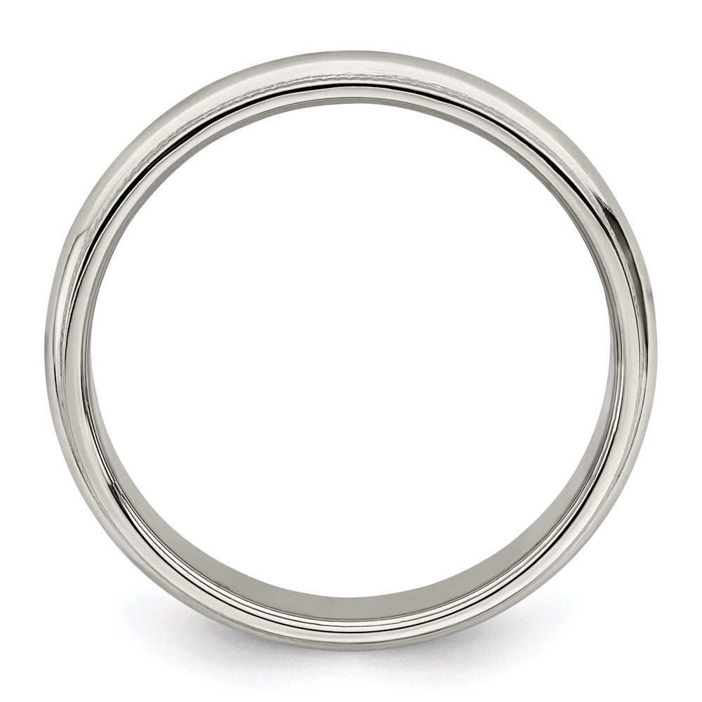 Sterling Silver 4mm Half Round Milgrain Size 13 Band