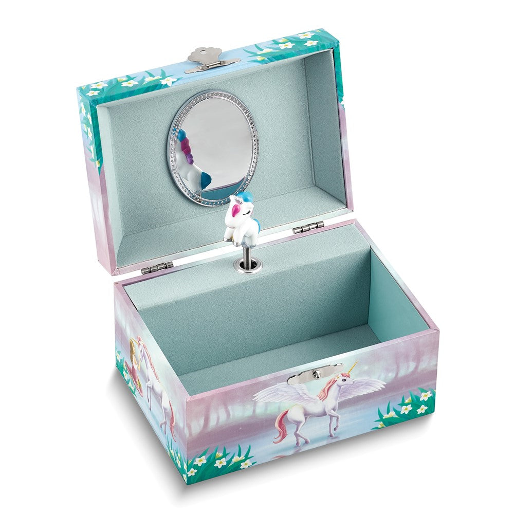Children's Unicorn Mirrored Musical Jewelry Box (Plays Oh! My Darling Clementine)