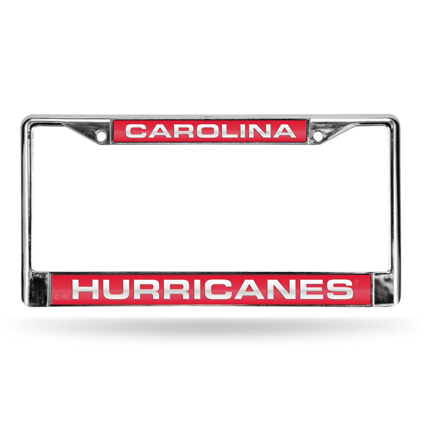 Carolina Hockey Hurricane's Chrome Metal Laser Cut License Plate Frame