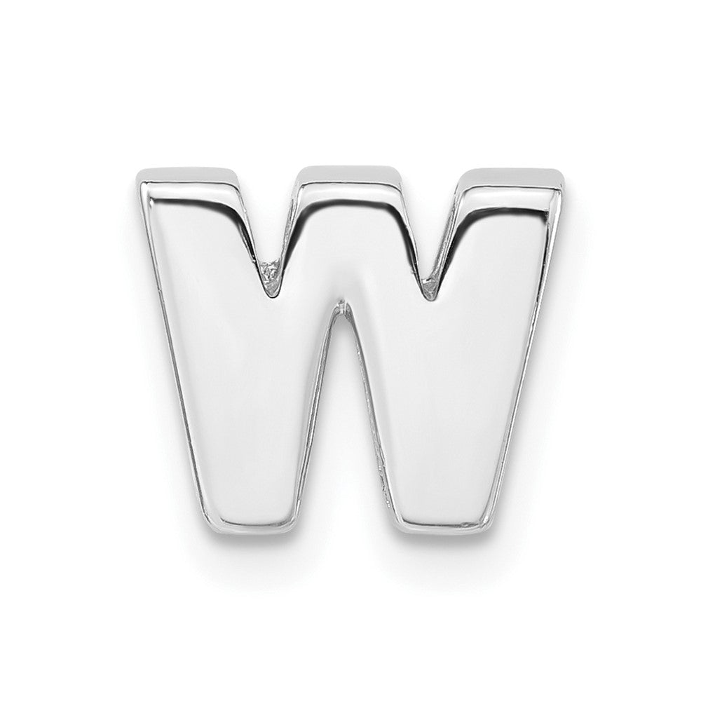 Sterling Silver Polished W Initial Slide