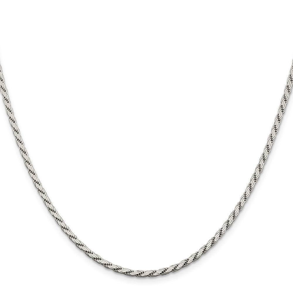 Sterling Silver 2.5mm Flat Rope Chain 18 Inches